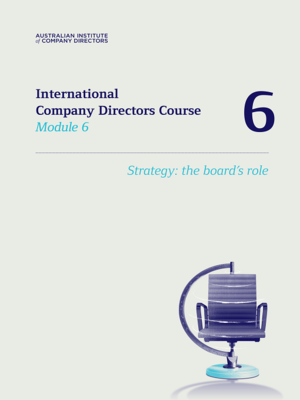 cover image of ICDC Module 6: Strategy — the board’s role